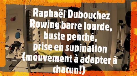 Rapha L Dubouchez Rowing Barre Lourde Buste Pench Sur L Avant Prise