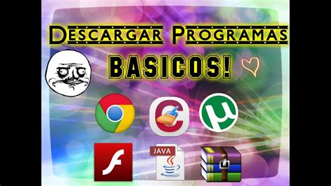 TUTORIAL Descargar Programas Básicos Para Tu PC HD YouTube