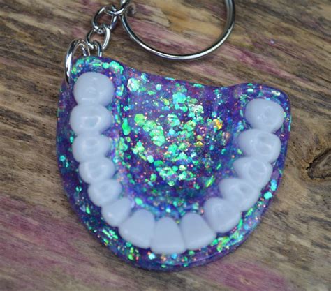 Teeth Keychain Dental Hygienist Gift Dentist Purse Charm D Unique