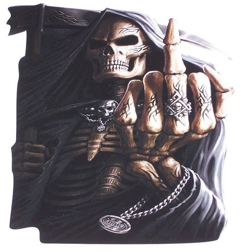 Middle Finger Grim Reaper Skull Window Decal Decals Sticker Jeep 4x4 Skulls On Ebid United