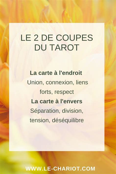 2 De Coupes Toutes Les Significations Du Tarot De Marseille Et Rider