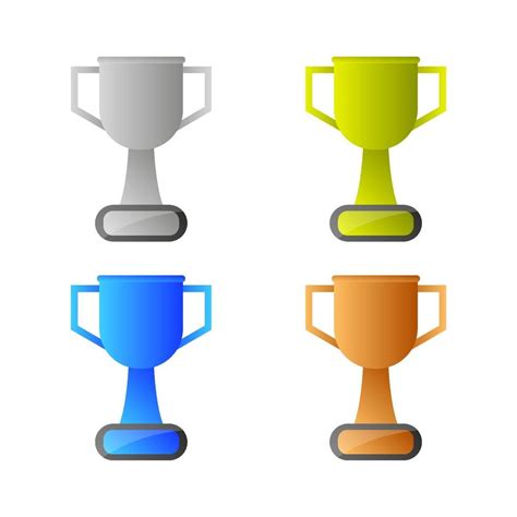 Trophy Set On White Background 2039323 Vector Art at Vecteezy