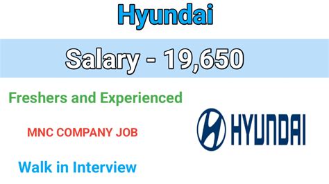 Hyundai Is Hiring Salary Tamil Careers