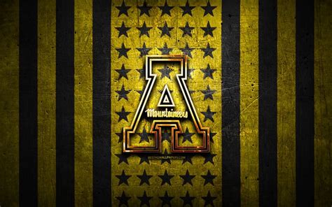 Download wallpapers Appalachian State Mountaineers flag, NCAA, yellow ...