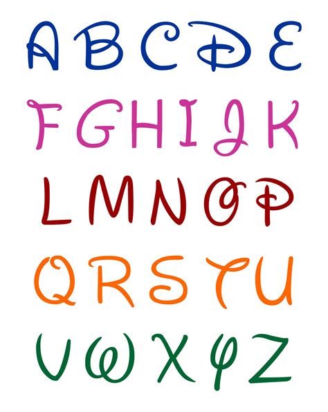 Alphabet Disney Font 10 Free Pdf Printables Printablee