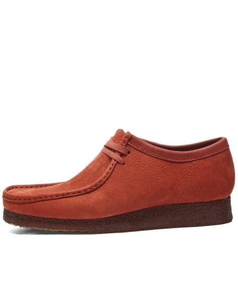 Clarks Wallabee Burgundy Suede In Red For Men Lyst