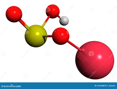 D Image Of Sodium Bisulfite Skeletal Formula Stock Illustration