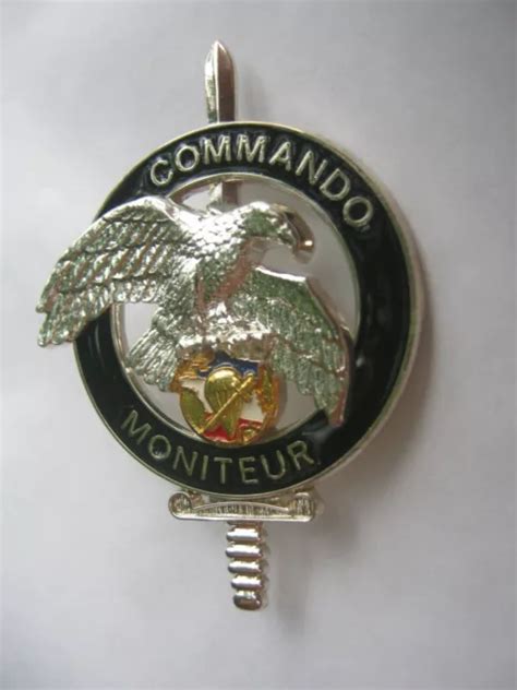 Brevet Des Commandos Du Cnec Moniteur Commando Argente Brillant Y