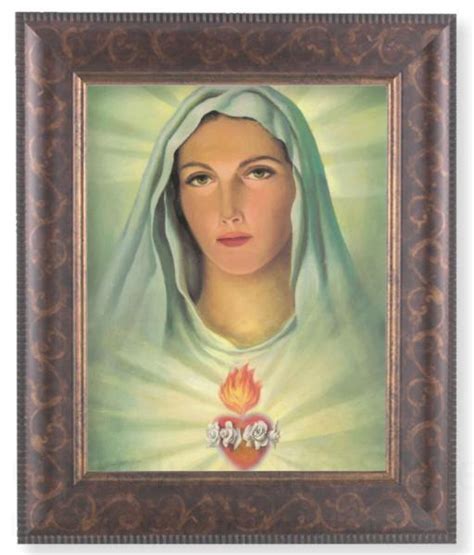 124 Frame Immaculate Heart Of Mary In White 8x10 Framed Print Under Glass