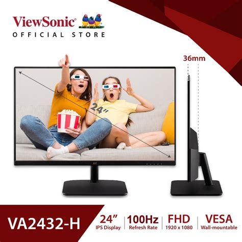 Viewsonic 24 VA2432 H VA2436 H PN LED Flat Full HD 1920X1080 100Hz