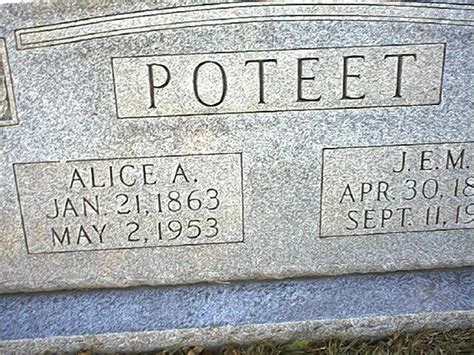 Alice Amanda Click Poteet Find A Grave Memorial