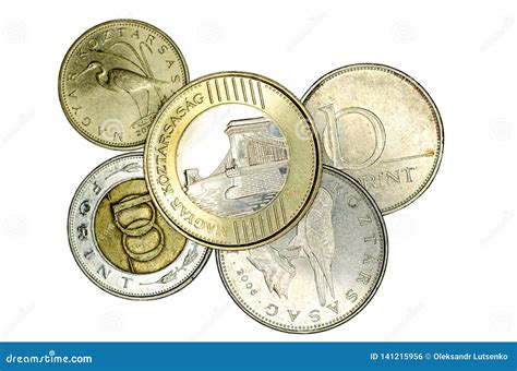 Different Hungarian Forint Coins Stock Photo - Image of emblem, forint: 141215956