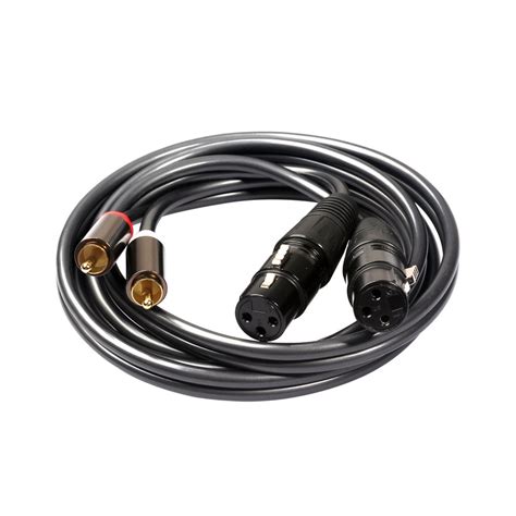 Boyijia Dual Rca Coaxial Audio Cable To 2 Xlr Male Female Plug Coax