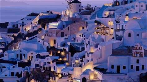 How To Paint Buildings Painting Process Santorini Digital Painting