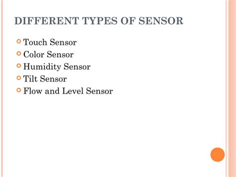 Sensor Ppt