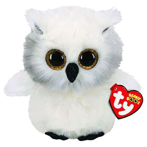 اطلب دمية محشوة على شكل بومة لون أبيض بحجم 6 بوصة TY Beanie Boos Owl