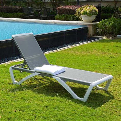 Runesay Metal Outdoor Chaise Lounge Adjustable Aluminum Patio Lounge