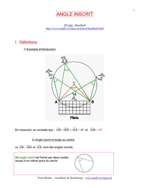 Angles Dans Le Triangle Maths Et Tiques