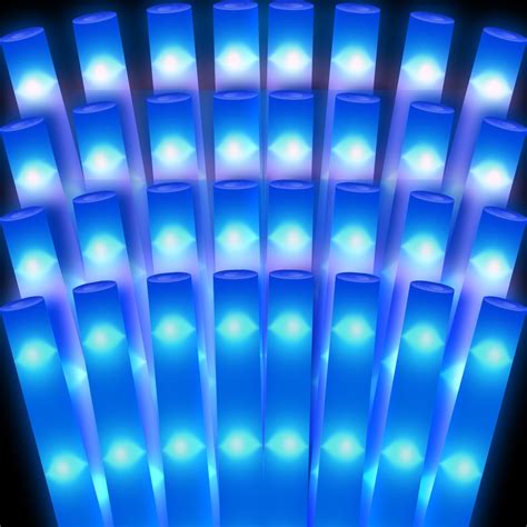 Liliful 72 Pcs Glow LED Cheer Foam Sticks Light Up Glow Sticks Wedding