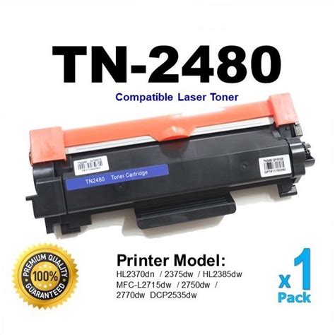 ตลับหมึก เทียบเท่า Tn 2480 Tn 2460 Toner Cartridge Size Xl สำหรับเครื่องพิมพ์ Brother Hl