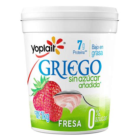 Yoghurt Griego Yoplait Sin Azúcar Fresa 1 kg Soriana