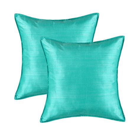 Calitime Pack Of 2 Silky Throw Pillow Covers Cases For Couch Sofa Bed Modern Light Weight Dyed