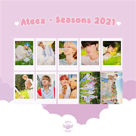 Kit Photocards E Polaroids Ateez Season S Greetings 2021 Fanmade