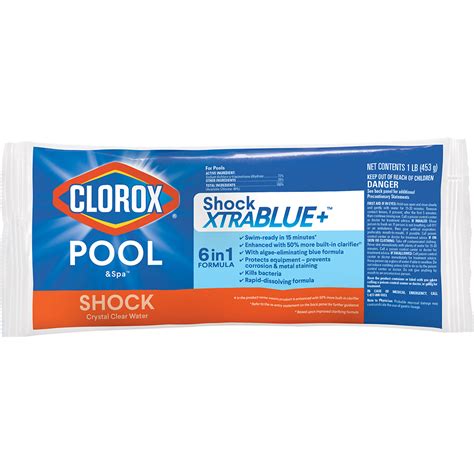 Clorox Poolandspa Shock Xtrablue Granules For Swimming Pools 1lb