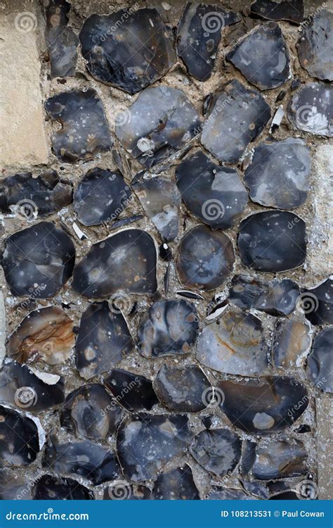 Flint Wall Full Frame Background Texture Stock Photo Cartoondealer