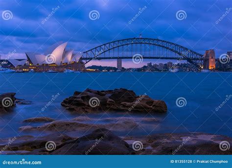 View Of Sydney Opera House And Harbour Bridge Australia At Sunset