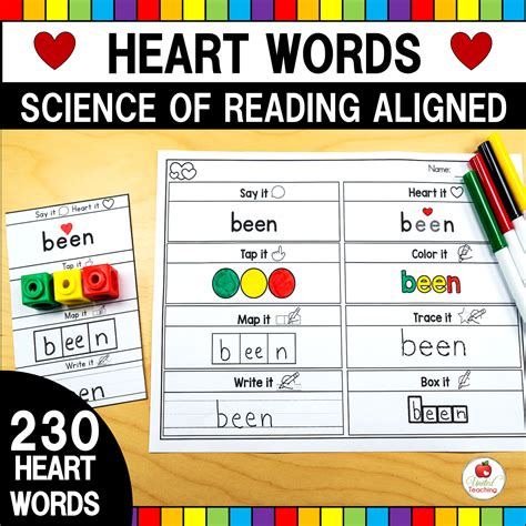 Heart Words Word Mapping Activities United Teaching