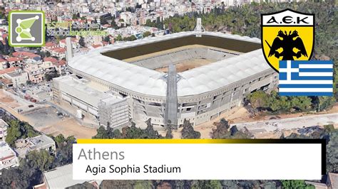 Agia Sophia Stadium Aek Athen Google Earth Rotation Youtube