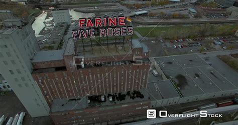 OverflightStock Farine Five Roses Flour Mill Montreal Quebec Canada