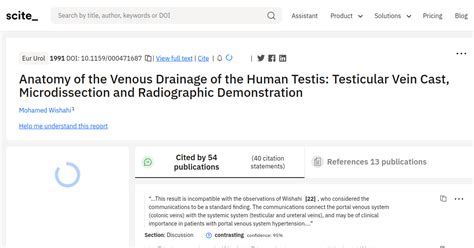 Citation Report Anatomy Of The Venous Drainage Of The Human Testis