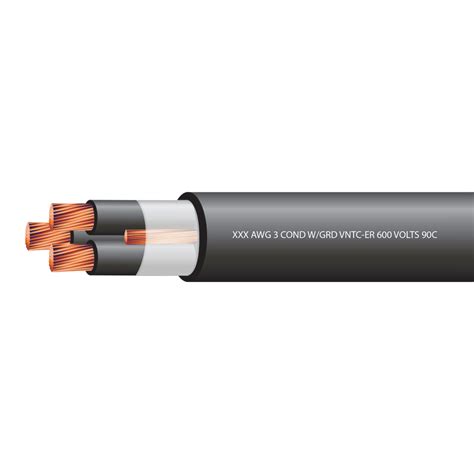 4 Awg 3 Conductor With Ground Vntc 600 Volts Electrical Wire And Cable