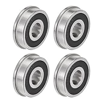 Uxcell F Rs Flanged Ball Bearing X X Mm Double Sealed Chrome