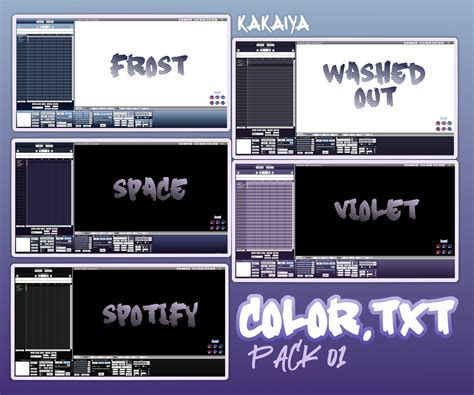 Color.txt Pack 01 by kakaiya on DeviantArt