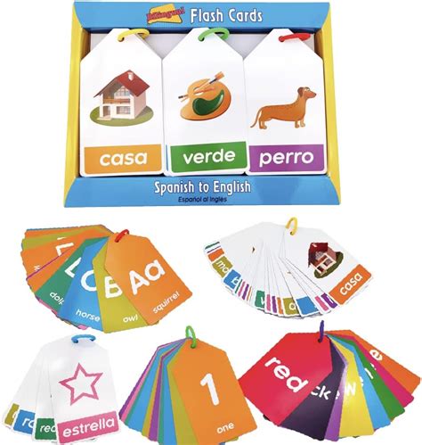 Tarjetas Didácticas Bilingües En Español Inglés Para Niños 5 Temas Alfabeto Color Número