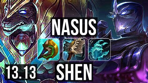 NASUS Vs SHEN TOP Quadra 1600 Games 2 0M Mastery 7 2 7 KR