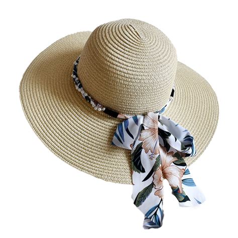 56 58 Cm Hat Circumference Women S Straw Hat Big Brim Sunscreen Beach