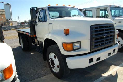 1997 Ford F800 Flatbed Sn A05124 Cummins Diesel Auto Ps 10r225