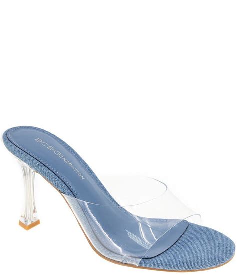 Bcbgeneration Martina Clear Denim Dress Slides Dillards