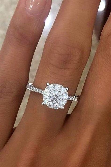 Cubic Zirconia Engagement Rings White Gold