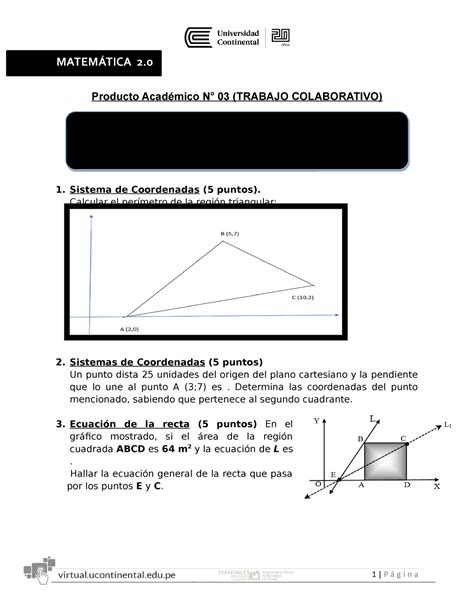 Producto Academico Matematica Producto Acad Mico N Trabajo