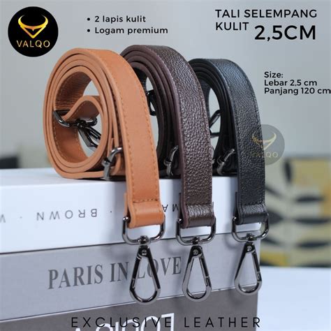 Jual VALQO Tali Selempang Kulit Sapi 2 5 Cm BN Tali Kulit Strap Kulit