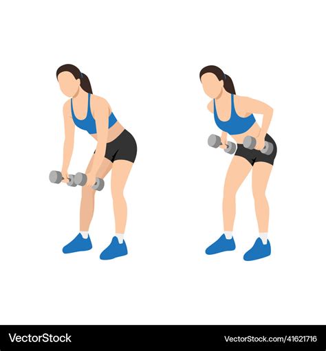 Standing Dumbbell Rows