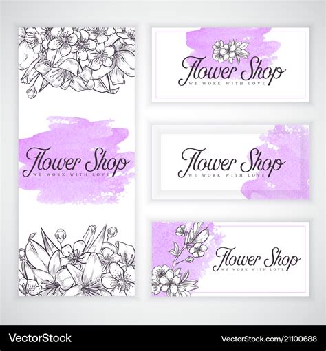 Mockup of business cards and flyer Royalty Free Vector Image