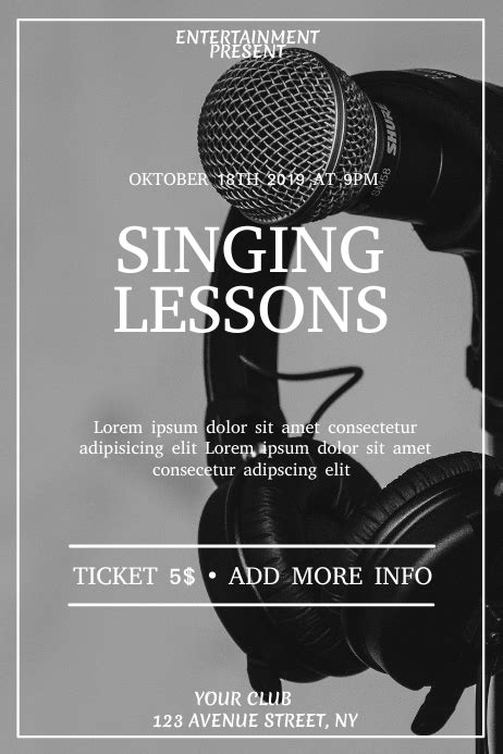 Singing Esson Event Flyer Template Postermywall