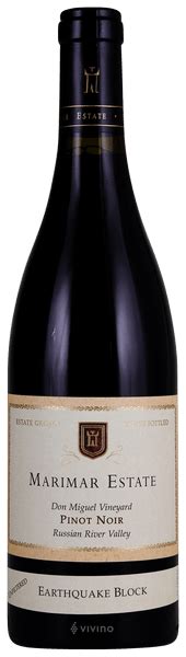 Marimar Estate Don Miguel Vineyard Earthquake Block Pinot Noir