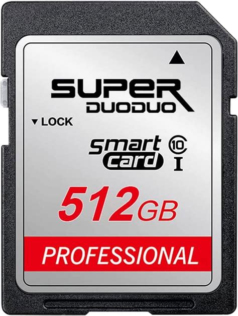 SUPERDUODUO Professional 512GB Secure Digital Flash Memory Card ...